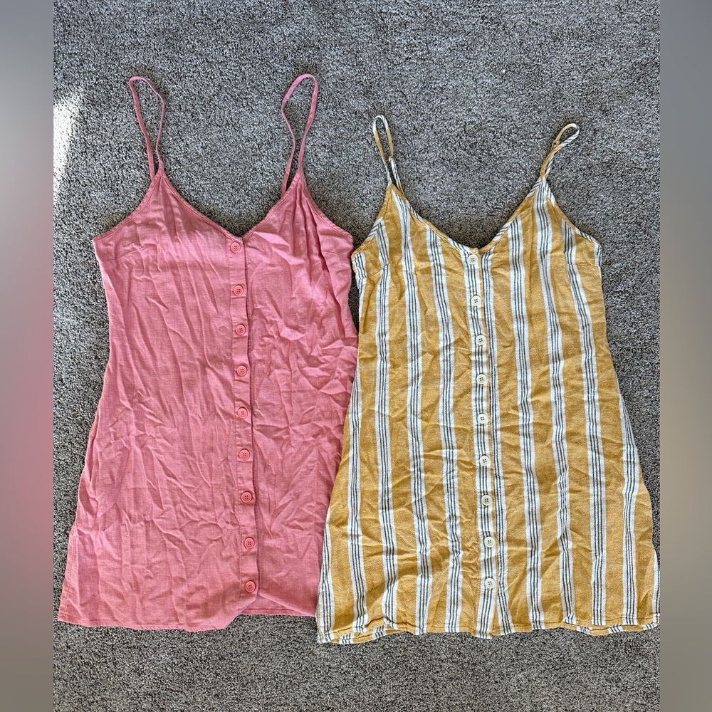 Two casual linen dresses